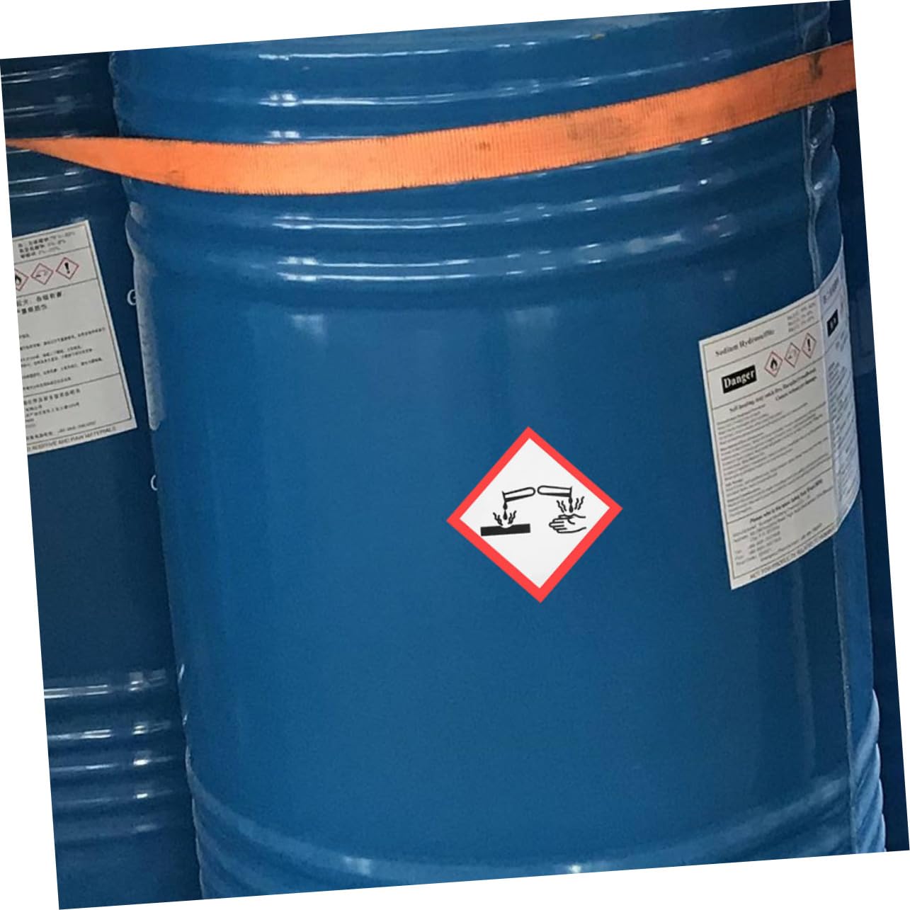Étiquettes Autocollantes de Sécurité Corrosive 6 Pcs en Pvc | Bases, Substances Corrosives, Véhicules de Transport et Intérieur, Retrait Facile, Application Polyvalente