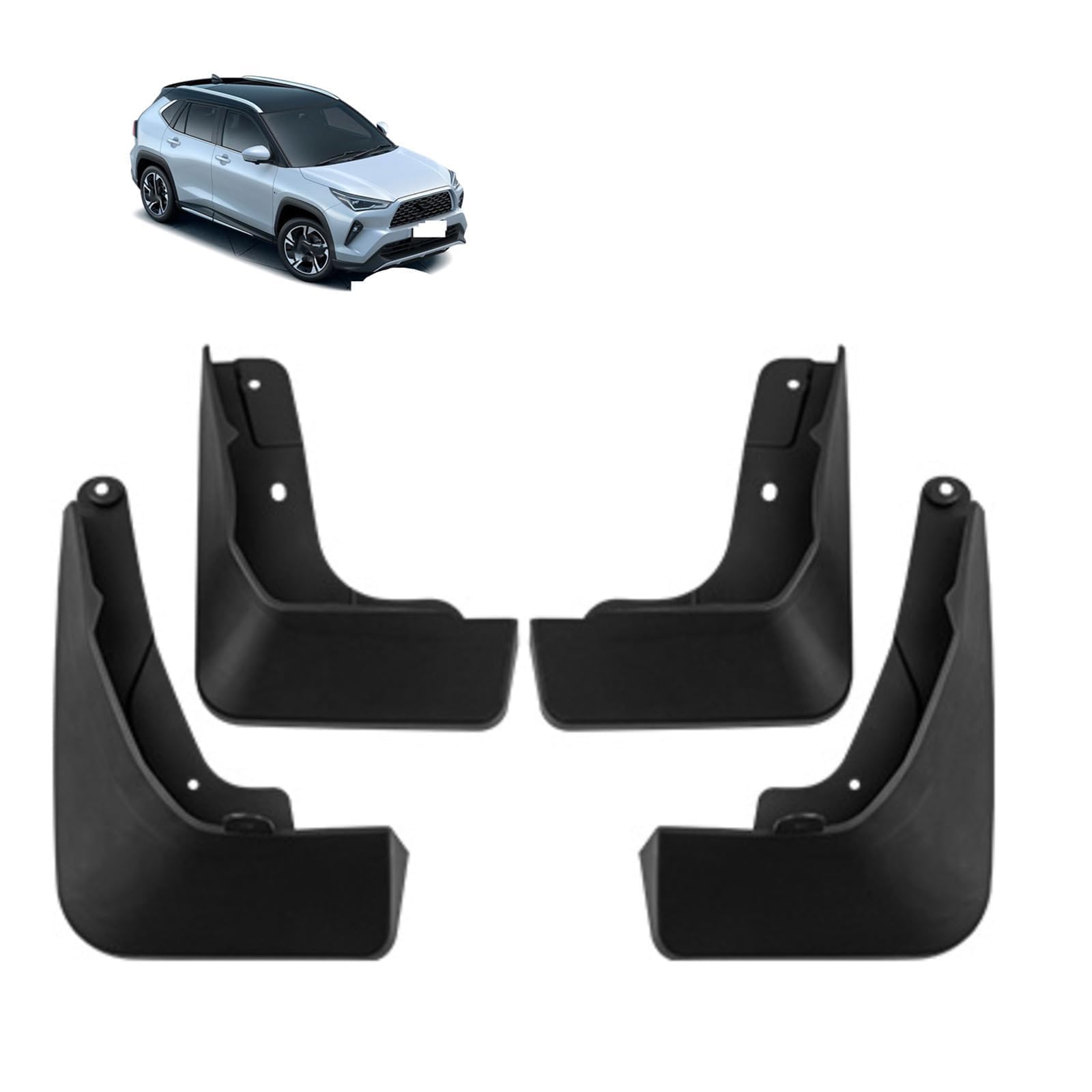 NYSLDSCO 4Pcs Premium Mud Flaps for Toyota Yaris Cross Non GR 2023-2025 Front and Rear Splash Guards Durable Mudguards Protection Against Road Debris