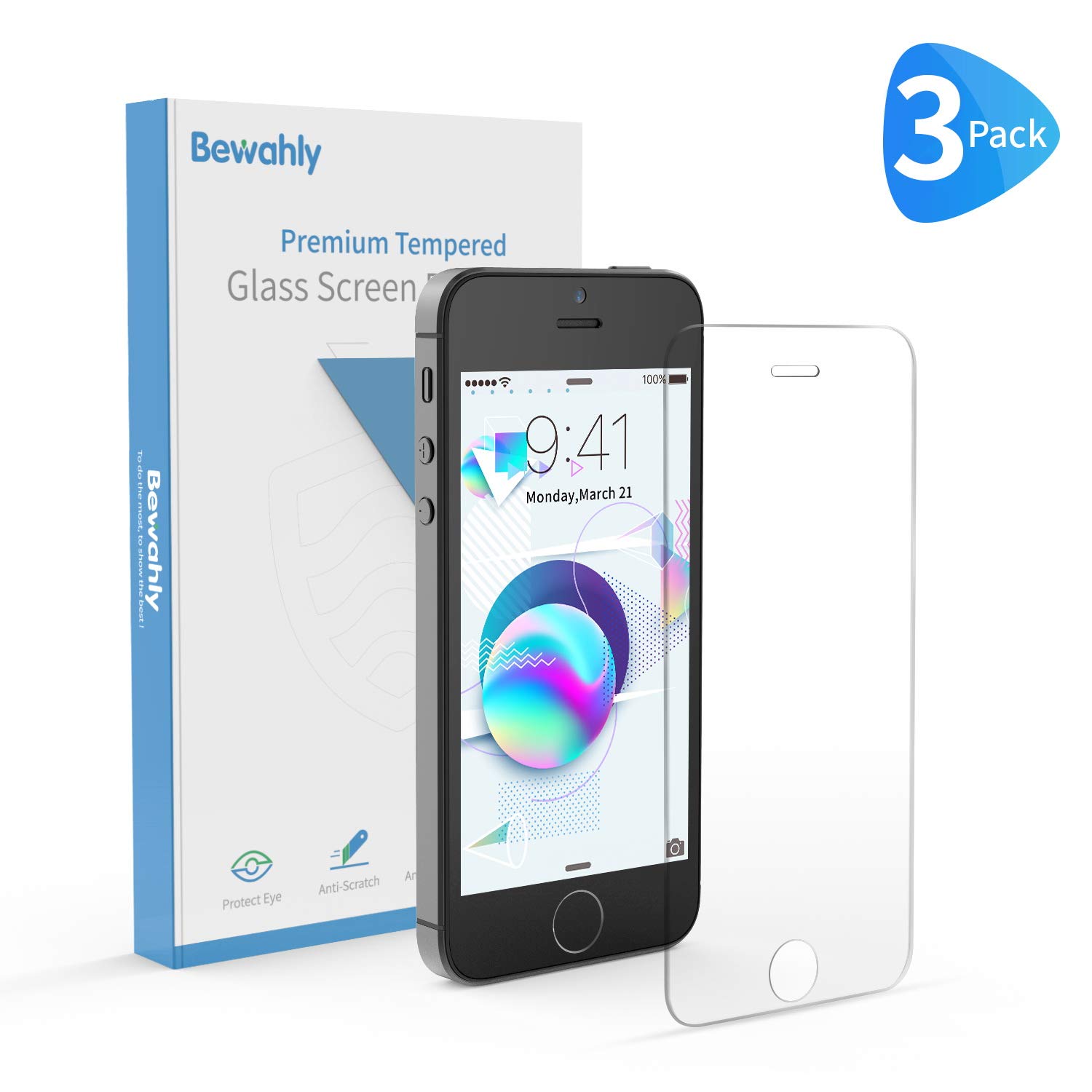 N NEWTOP [1 Pezzo] Pellicola GLASS FILM Compatibile Per Apple IP - Foto 2