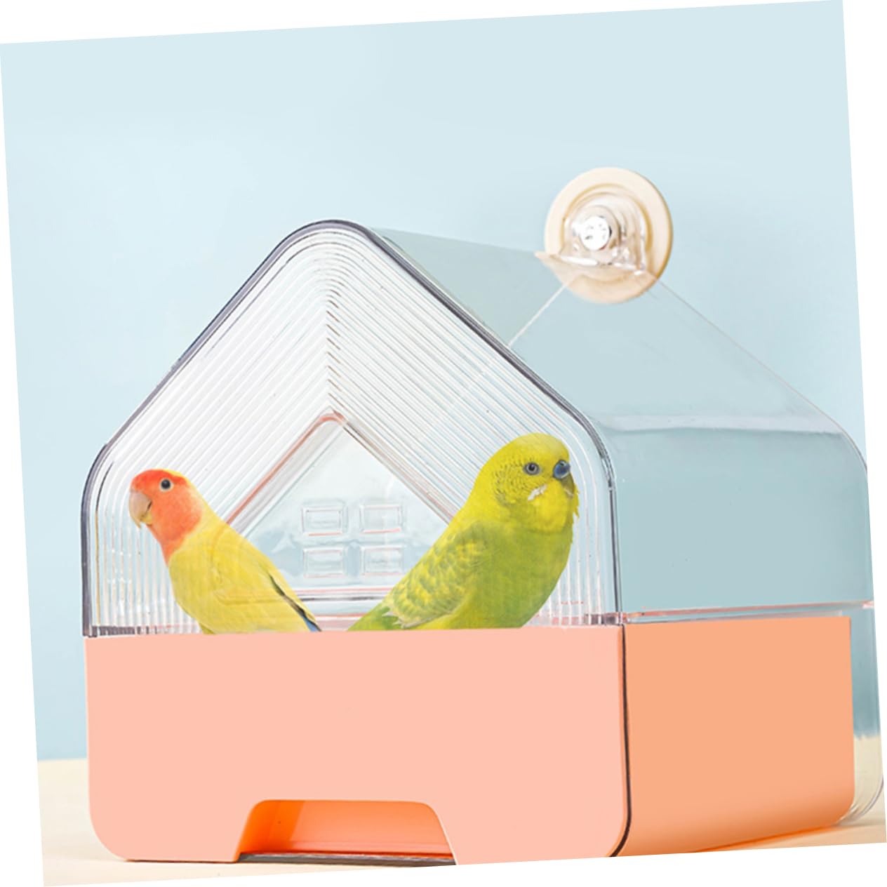 BESPORTBLE Bain D’Oiseaux Suspendu à Tiroir en Plastique, 2 Pièces