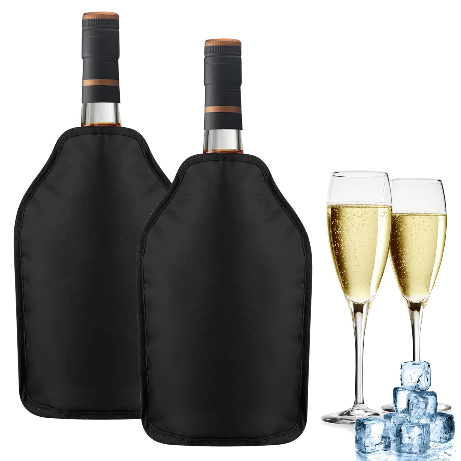 Funda para enfriador de vino y champán BORDEAG ideal para cenas y aniversarios, set de 2