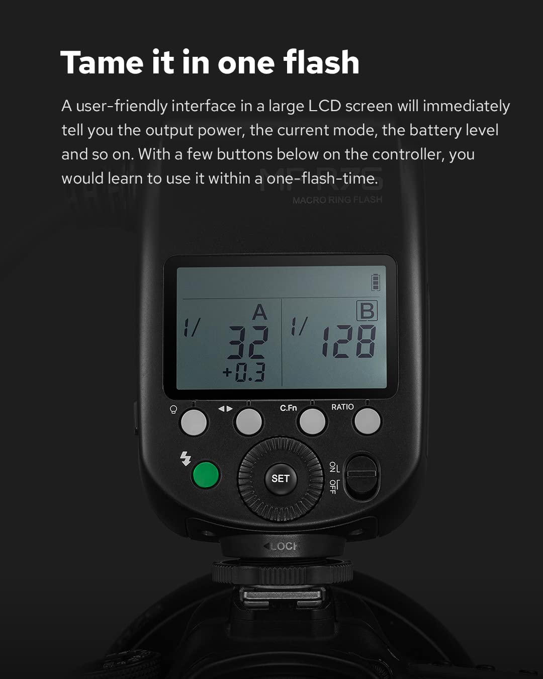 Godox MF-R76 Macro Ring Flash Light dla Canon Nikon Sony