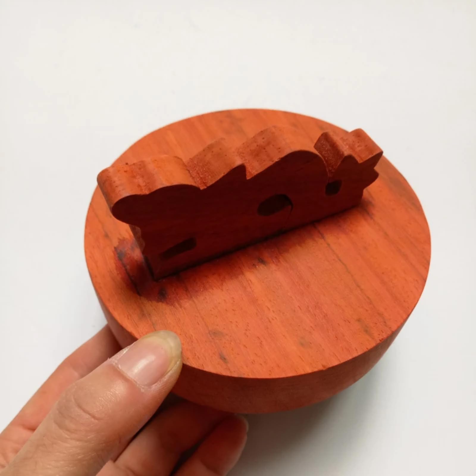 Redwood Reichtum angezogener Siegel, 10 cm, handgeschnitzter Fengshui-Holzstempel