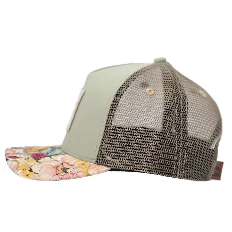 Wild & Free Hats Boho Snapback Kids Hat Trucker Style Toddlers Children Caps Adjustable Moab Baby Gifts (US, Age, 12 Months, 4 Years, Green)