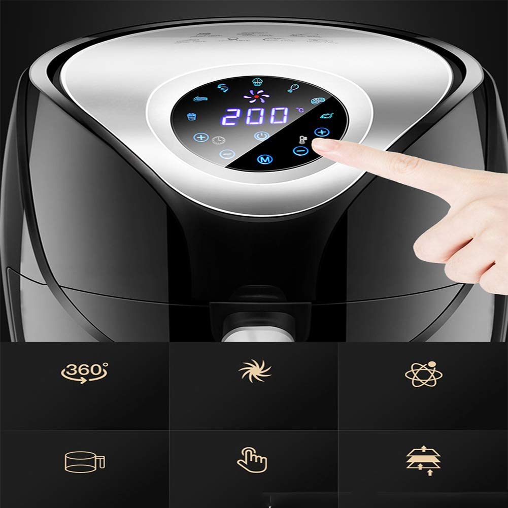 Ulepszony Air Fryer XL, Piekarnik z Frytkownicą Beztłuszczową, 8 Ustawień Gotowania, Elektryczny Piekarnik z Gorącym Powietrzem z Funkcją Podtrzymywania Ciepła, Odłączany Kosz Można Myć W Myjce