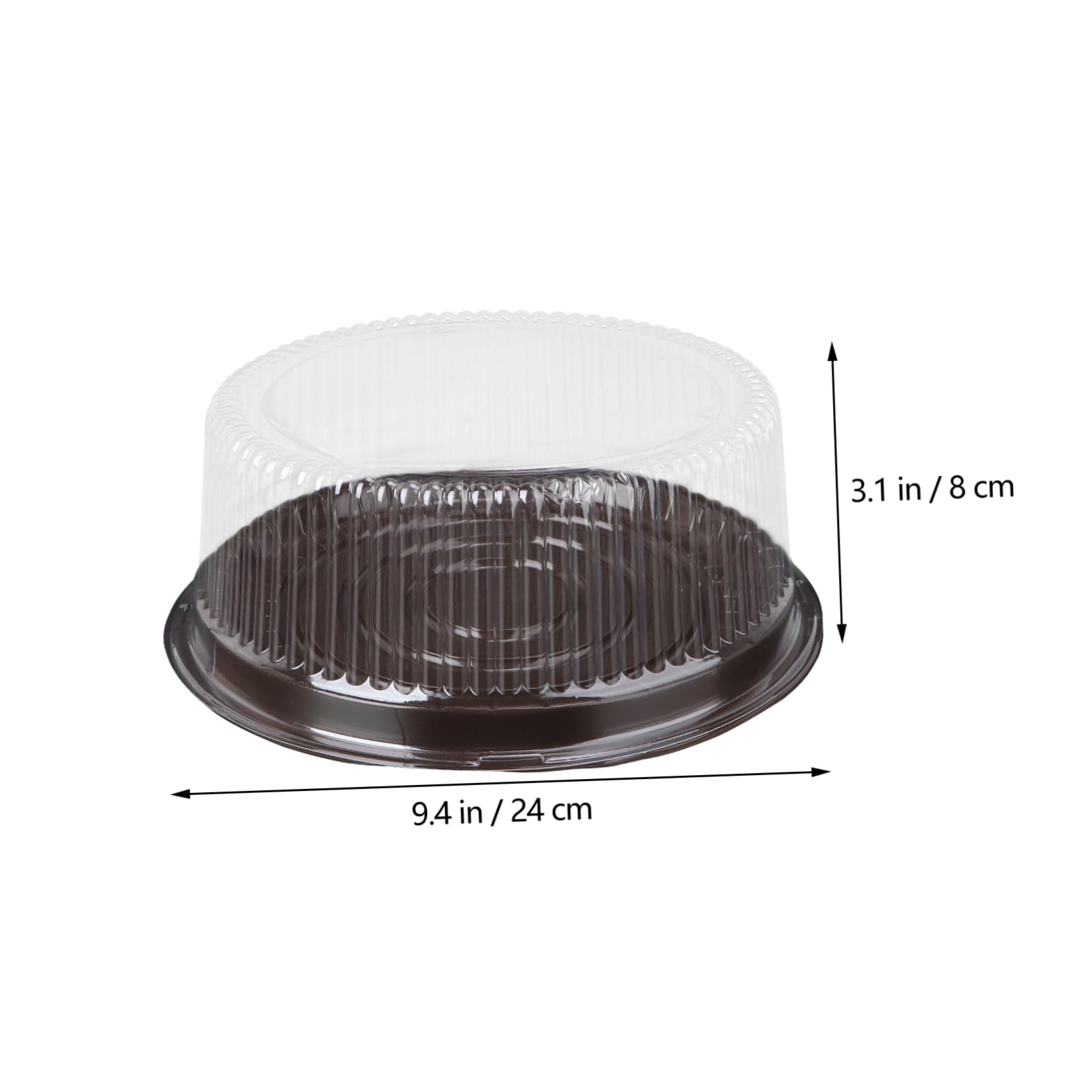 Garneck 10Pcs Transparent Plastic Cake Boxes with Dome Lid for Cupcakes Muffins and Pastries for Parties Weddings and Events