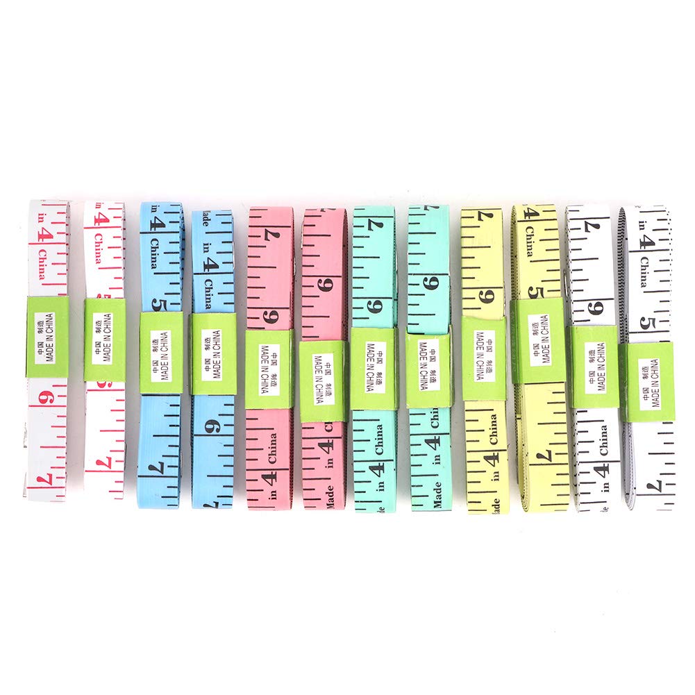 Muiltvoe 12pcs 60inch 150cm Tailor Measuring Tape Sewing Measuring Tape Body with Large Easy-to-Read Scales for Chest Waist Baby Height Measurement