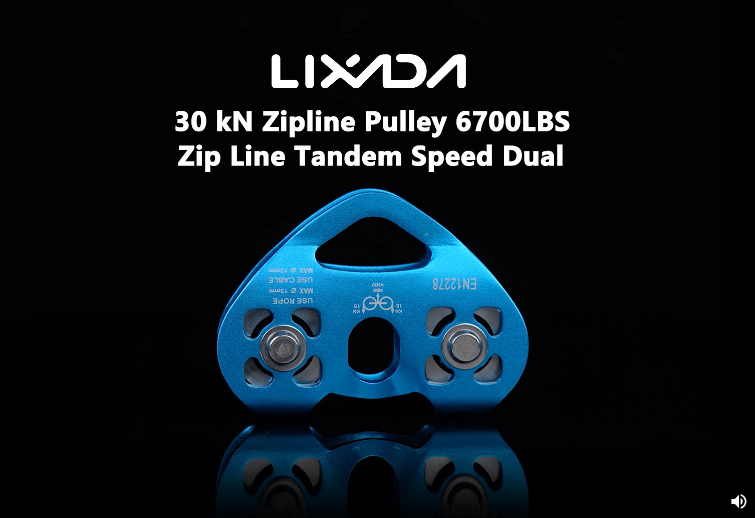 Amazon.com : Lixada Zipline Pulley 30KN Trolley Rescue for 1/4 5