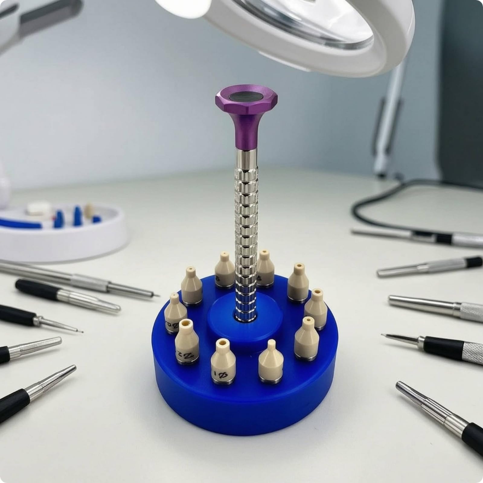 Installatore Manuale per Lancette Orologio Strumento Orologiaio Pressatore Lancette Struttura Metallo Plastica Maneggevolezza Stabile Teste