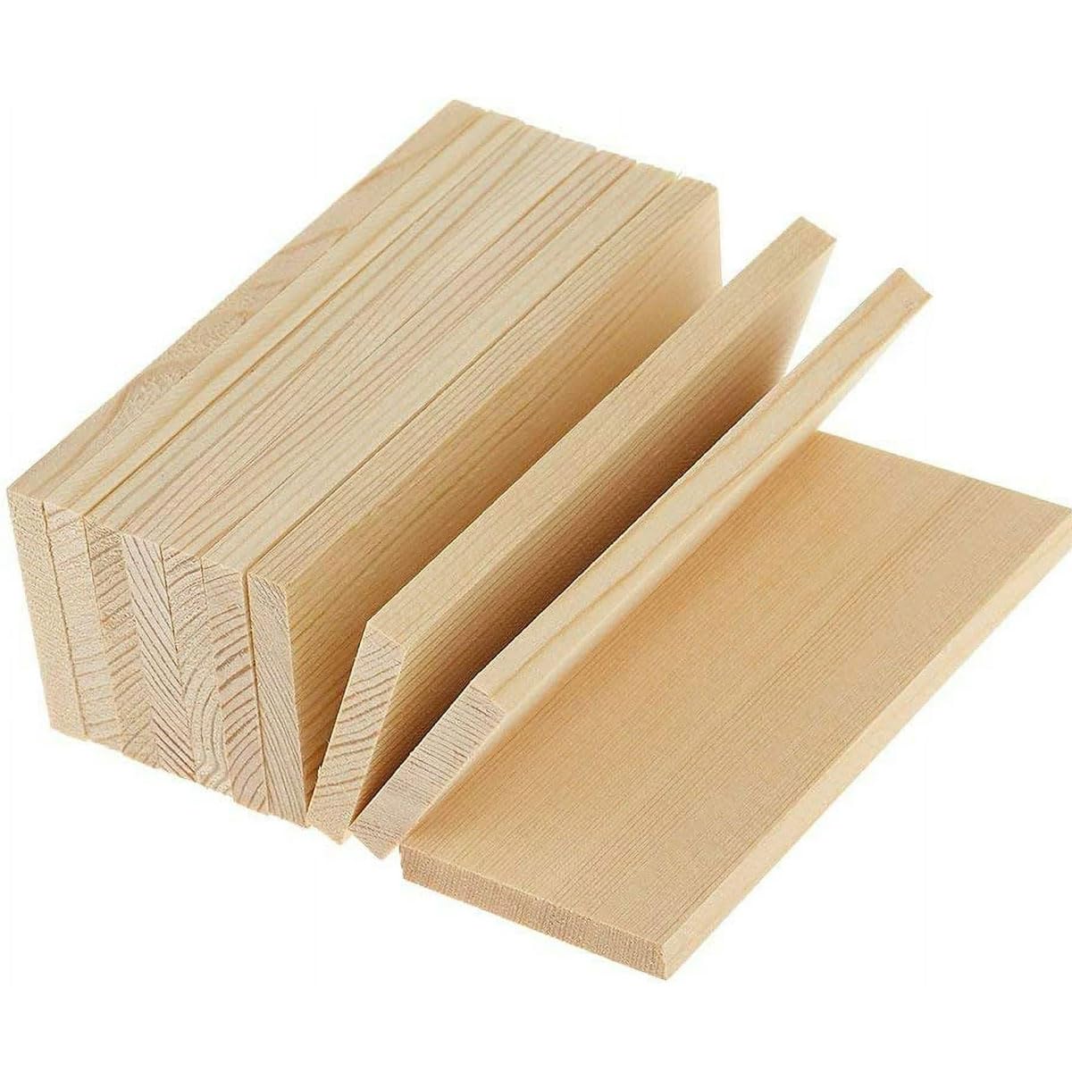 Laroal 10 Pieces 10cm Rectangular Pine Wood Boards 6mm Thick for Photography Props Handicrafts Paintings Sculpting DIY Modeling Wedding Decor Home Decoration Craft