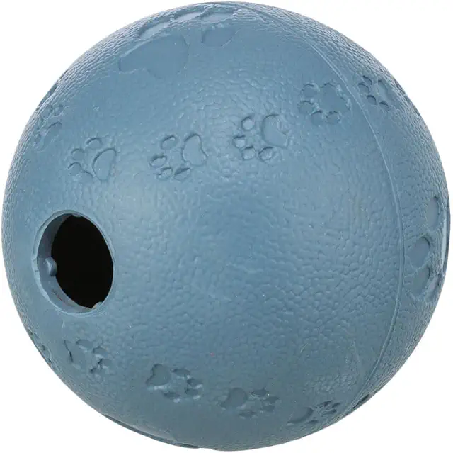 Boule à friandises Snacky pour chien en caoutchouc naturel, ø 7 cm, multicolore
