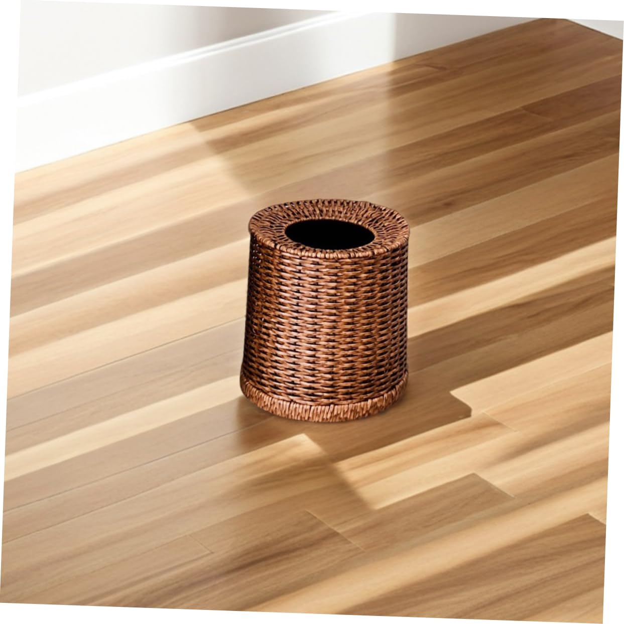 Cestino Per Rifiuti in Rattan Da Con Secchio in Plastica Rimovibile Adatto Per Bagno Camera Da e Ufficio
