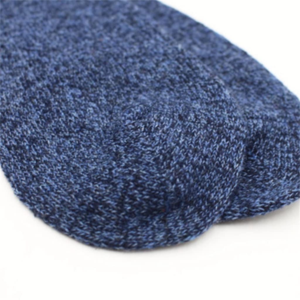 5 Pares de Invierno de los Hombres Calcetines de Lana Caliente de los Hombres Paquete de Color sólido Harajuku Retro Grueso Terry Cashmere Sock (Color: 5 Pares Tamaño: Un tamaño)