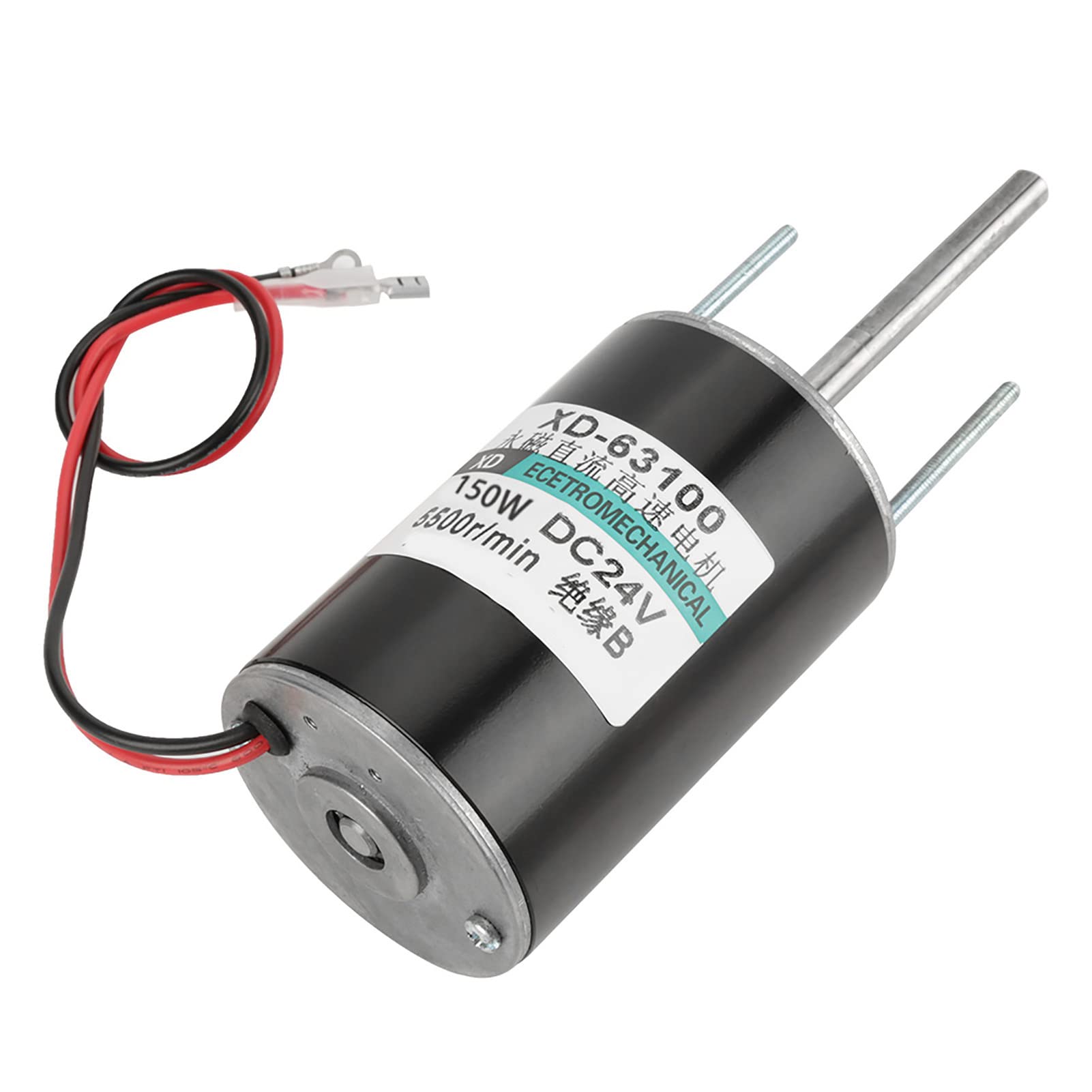 Motore CC da 150 W, motore CC a spazzole ad alta velocità di grande potenza per generatore fai-da-te, CW/CCW (24 V 5500 giri/min)