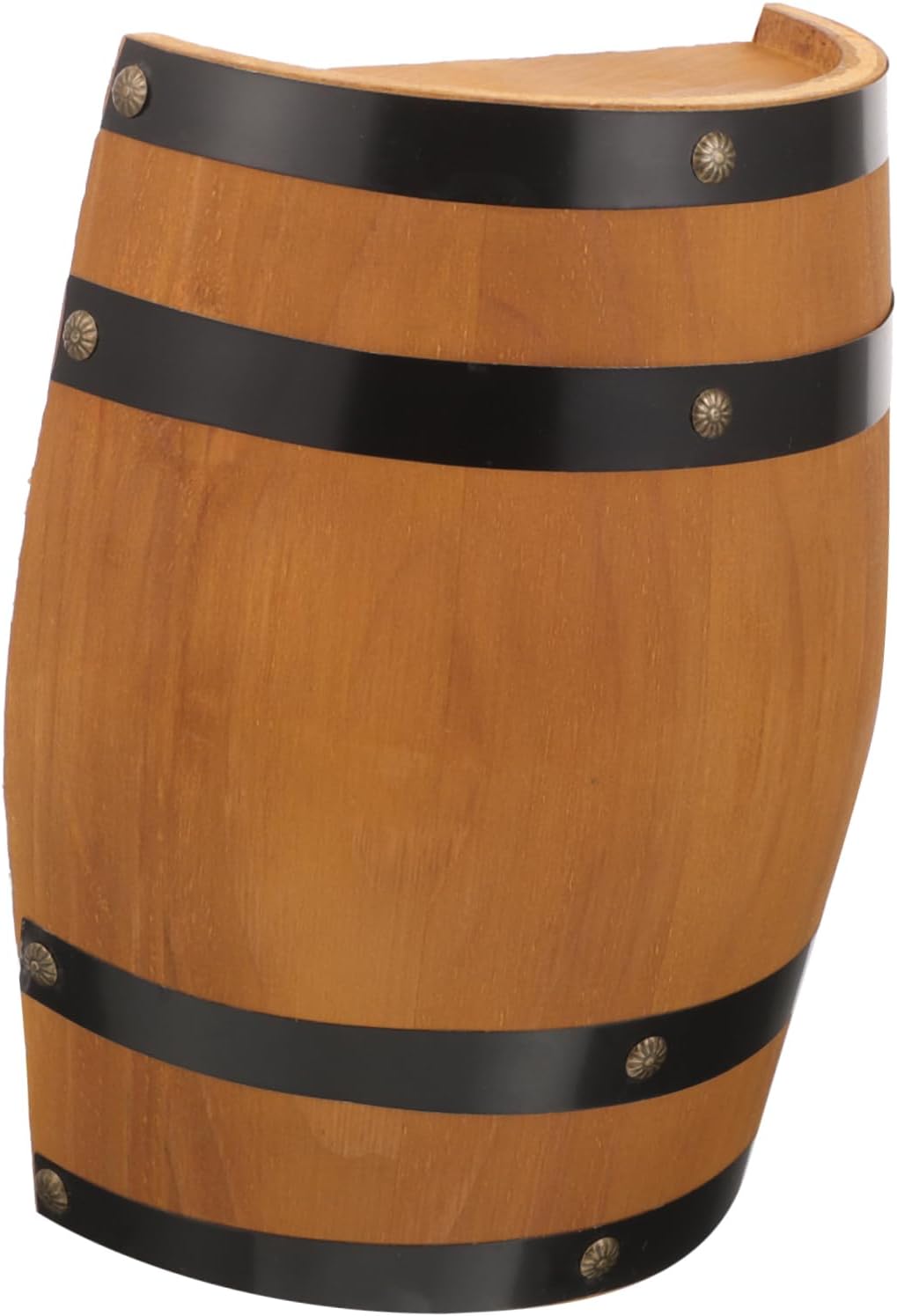 Homoyoyo Wooden Round Barrel Wine Barrel Decor Whiskey Half Bar Decor Wall Hanging Photo Prop Vintage