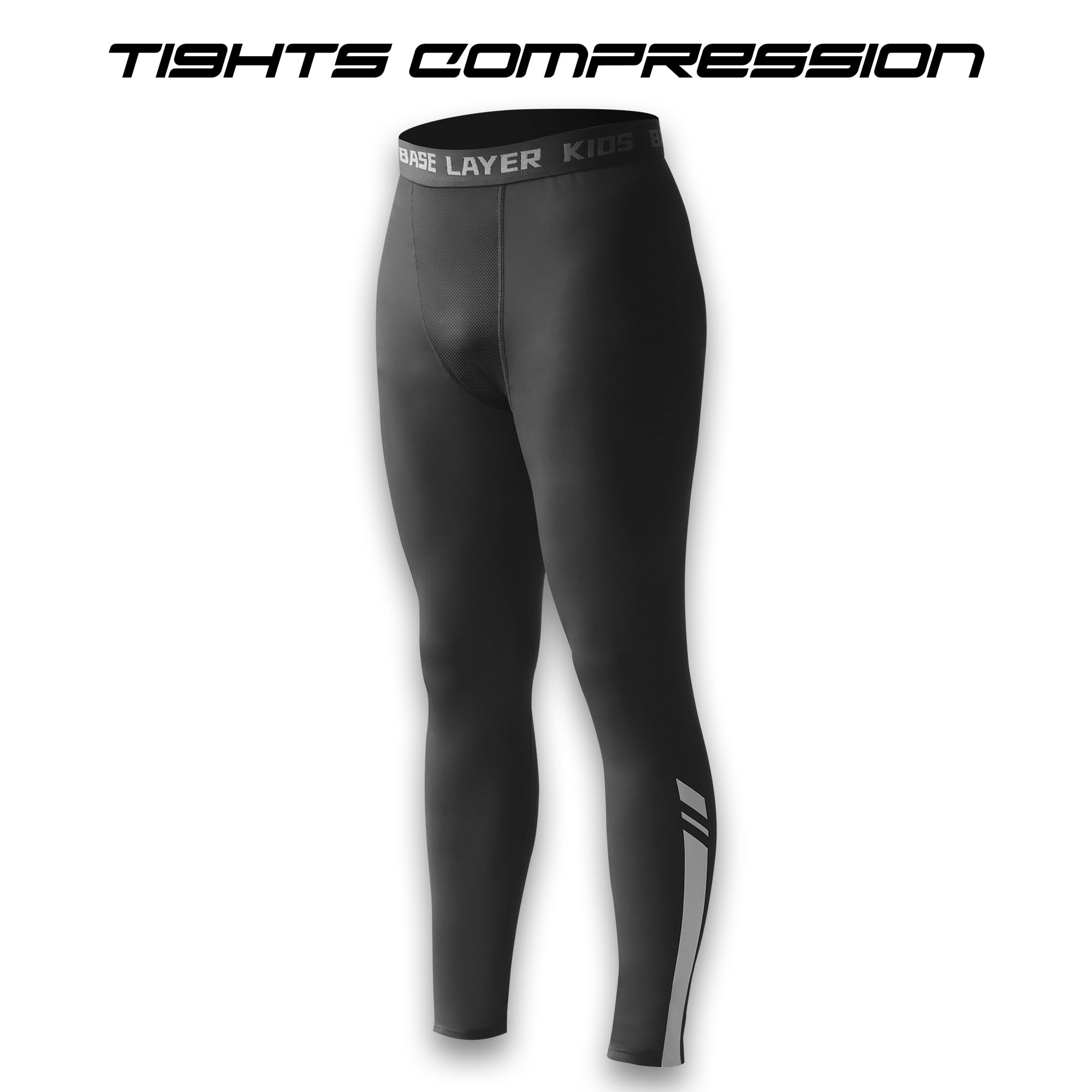 Skins for Boys Ensemble haut à manches longues et collants de compression pour enfants de 4 à 16 ans