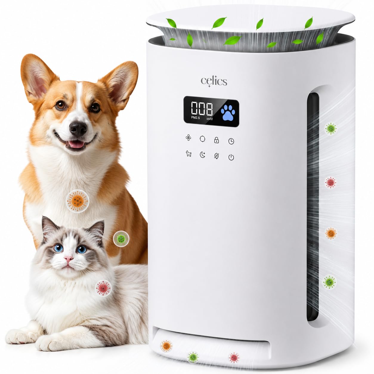 Aura Smart Air Purifier for Home & Office Up to 1650 Sq Ft | Goolgle & Alexa | 5-Stage True HEPA H13 Filtration | Real Time AQI | SmartLife App Wifi | Pet Mode | Aromatherapy | Powerful Mode-image-21