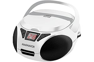 Magnavox White CD Player: Portable, Versatile, and Timeless