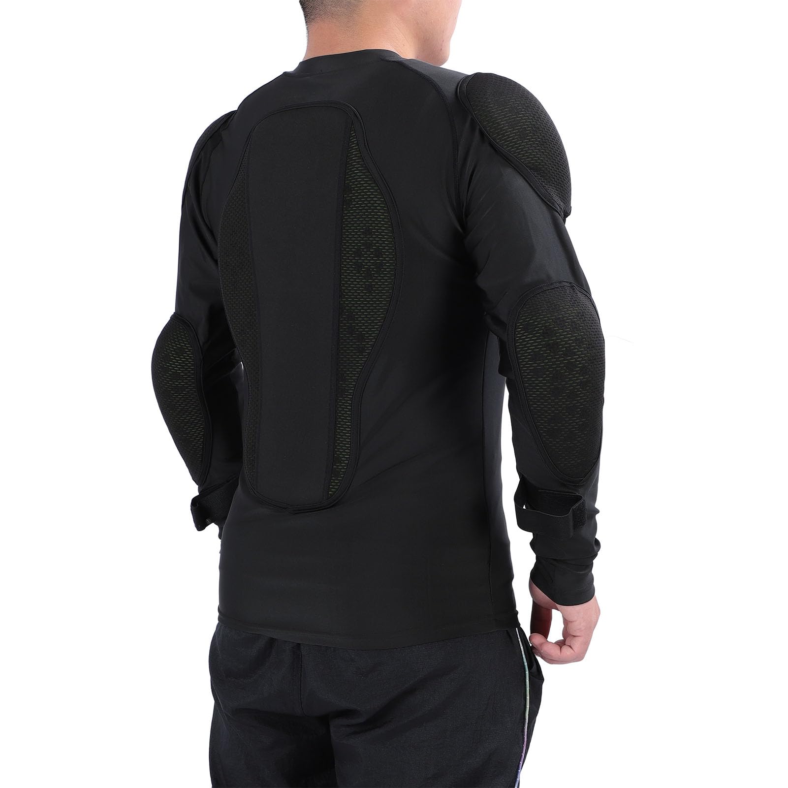 Camisa de Moto con Protecciones, de PU, Transpirable y con absorción de Impactos, con Acolchado para Espalda, Hombros, Pecho y Codos. Ideal para Snowboard, esquí y Ciclismo.