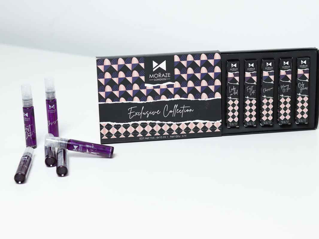 Moraze Combo Pack of 6 Different Perfumes for Men & Women Unisex Perfumes 10 ML Each