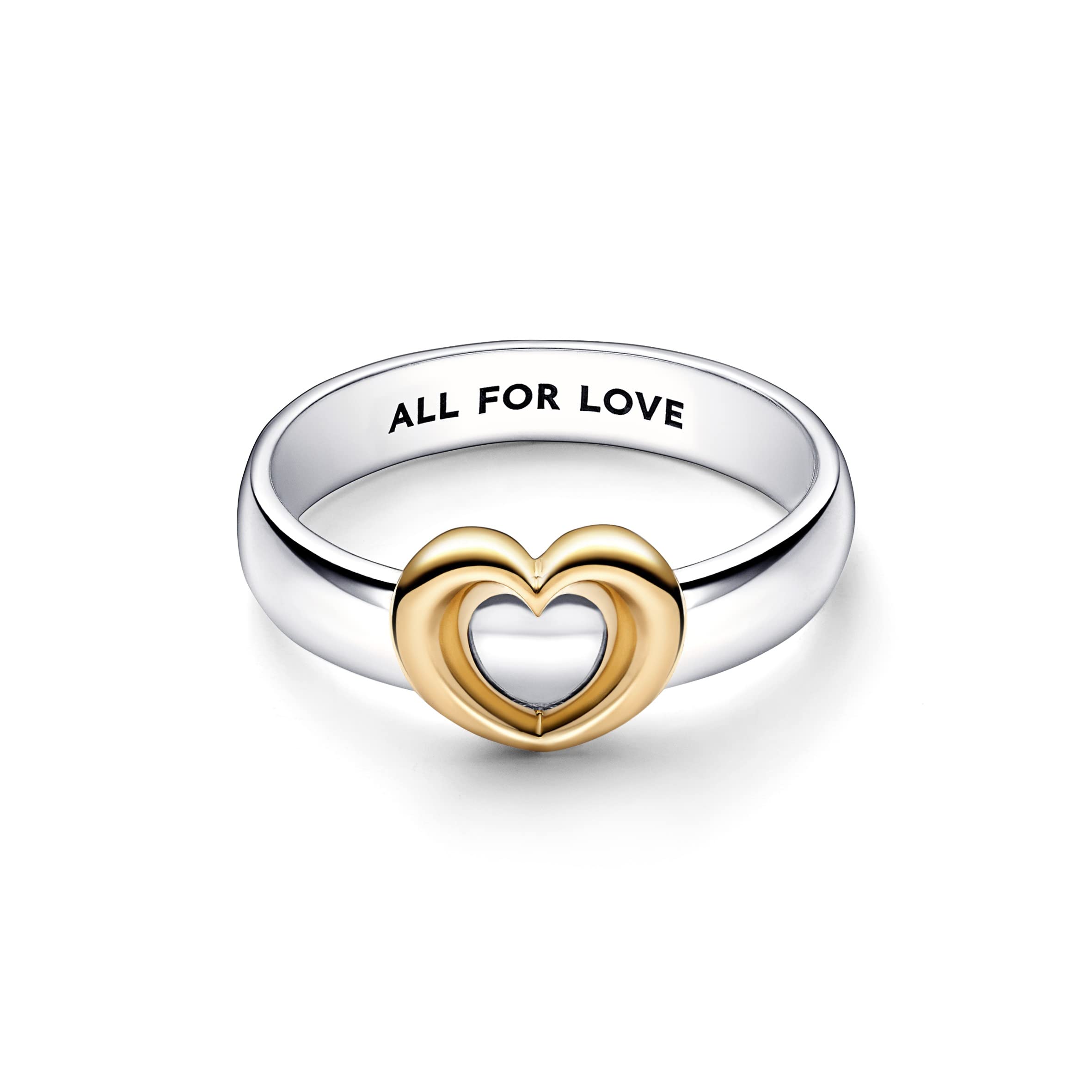 PANDORA Anillo para mujer bicolor corazón deslizante 162504C00