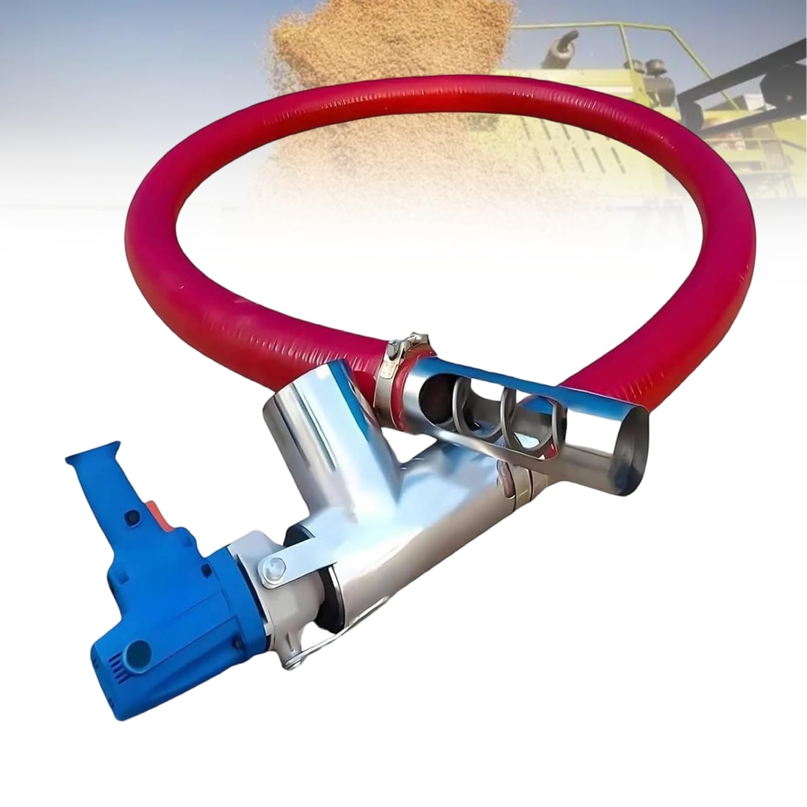 Xjleftonomie Grain Suction Pump And Screw Conveyor, With Stainless Steel Feed Port, Heavy-Duty Grain Auger For Grain Granule Powder Feeding And Transfer