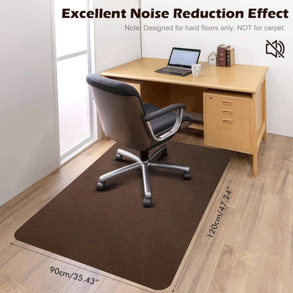 Anti Slip Chair Mat for Office Desk & Hardwood Floors, Self Adhesive Floor Protector for Computer Desk Brown