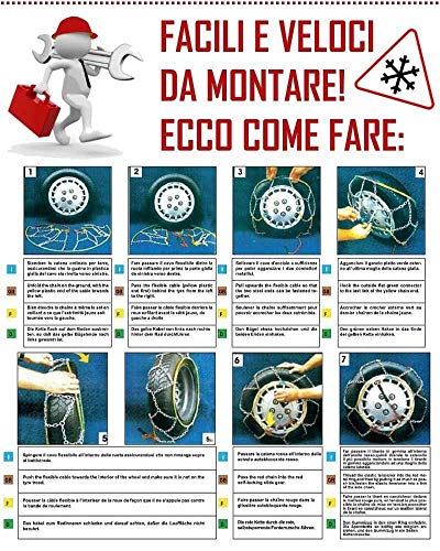 SMC Catene da Neve OMOLOGATE 9mm Pneumatici 225/45 R 17