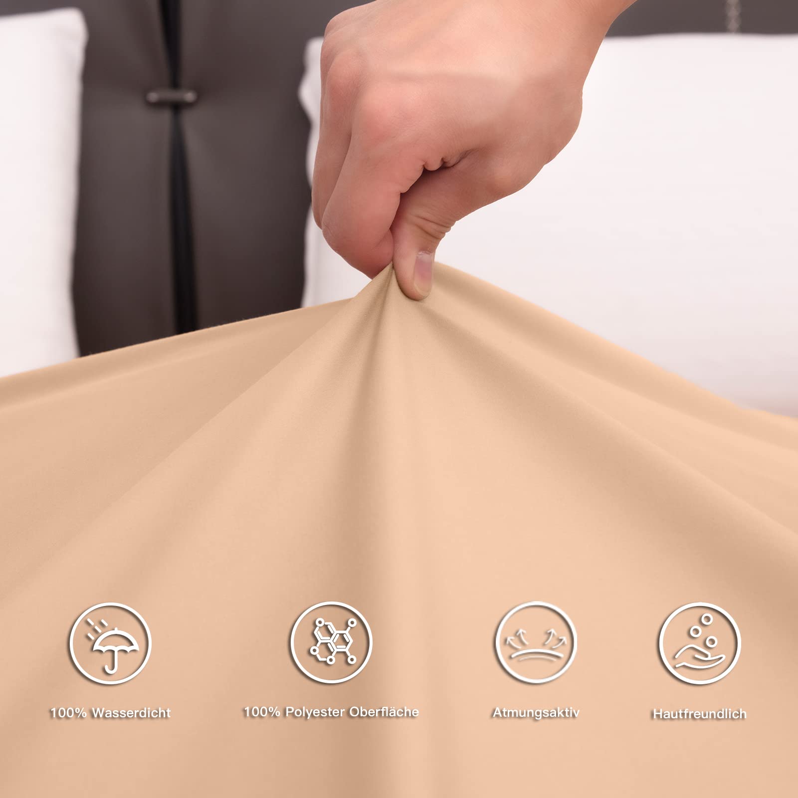Arcona - Protège-matelas Imperméable 140x200 Cm (bleu Foncé), Respirant, Lavable, Pour Incontinence Et Protection Quotidienne