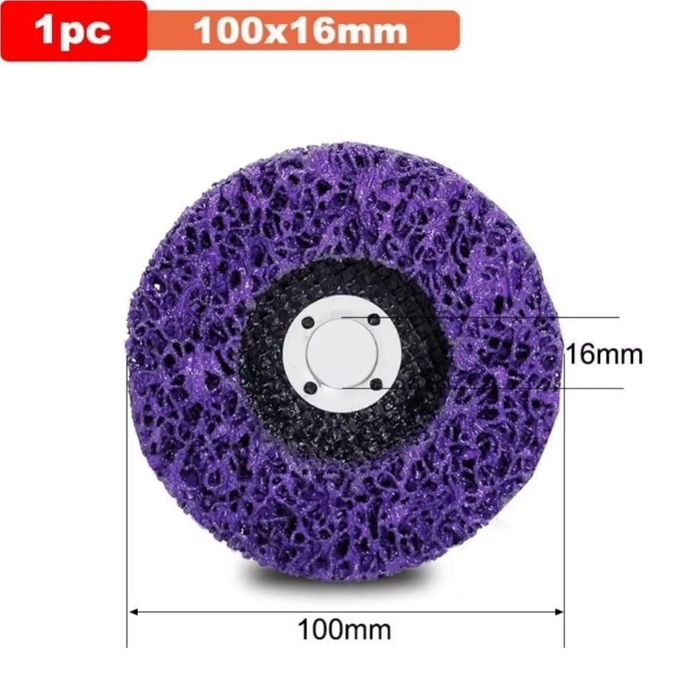 Poly Strip Disc Abrasive Wheel Paint Rust Remover Clean Grinding Wheel 100/115/125mm Angle Grinder Coral Disc Polishing Disc(100mm)