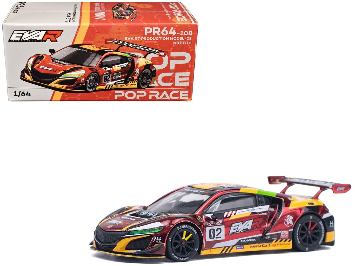 1:64 Diecast Model Car Compatible with Honda NSX GT3 EVO22 EVA RT