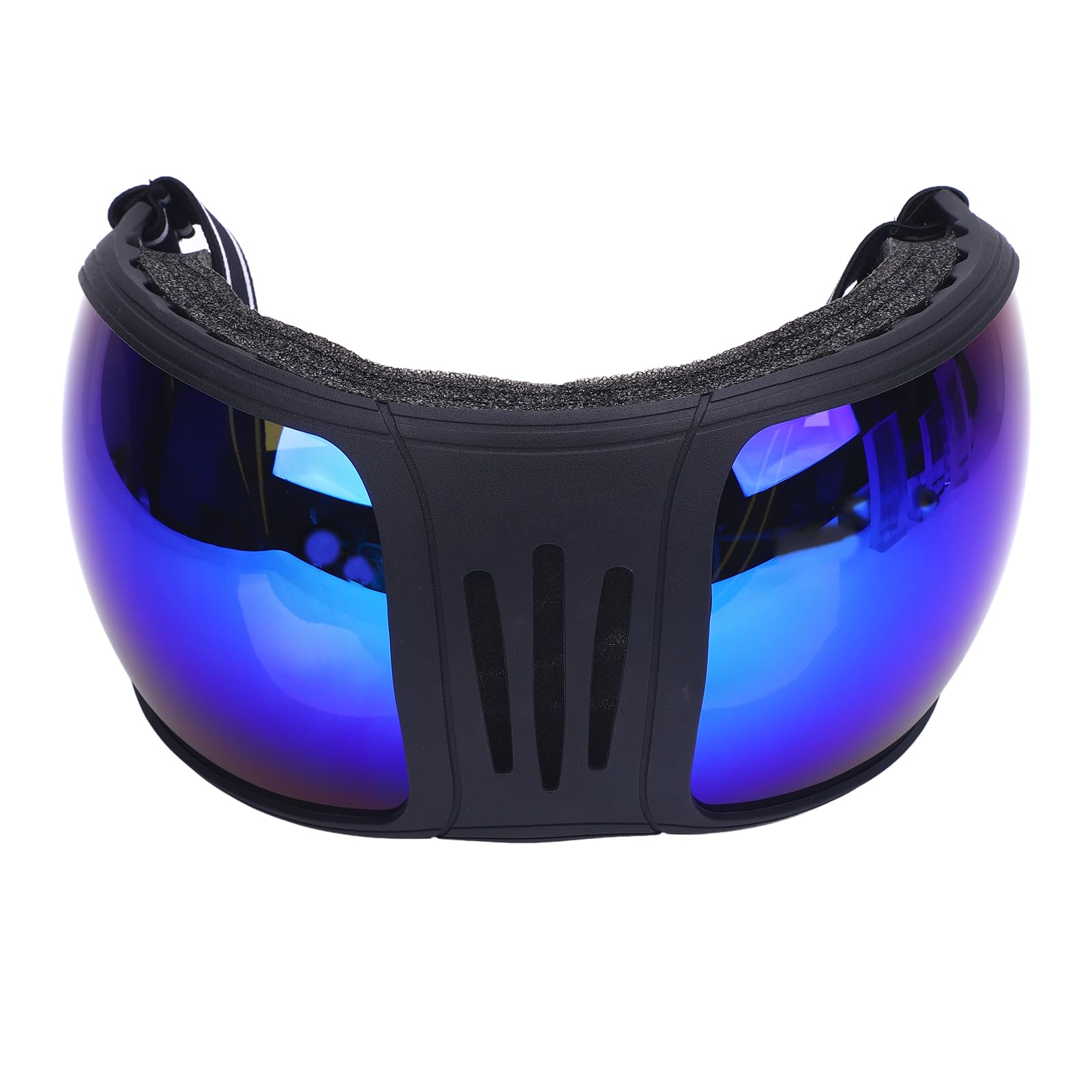 FAUOSWUK Horse Racing Goggles, Mirrored Goggles, Protection Horse Riding Goggles, Windproof Sand Proof Protective Sports Horse Sunglasses for Harness Supplies Transparent (Blue)