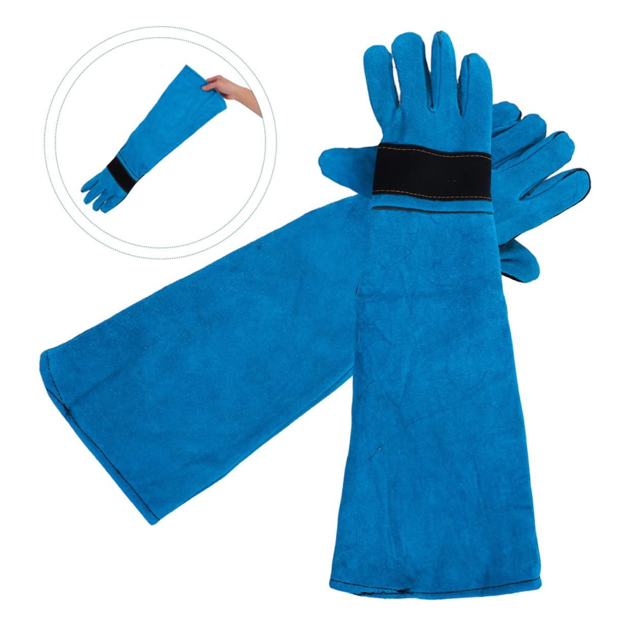Cuir Synthétique Moufles Ergonomiques, Anti-morsure, pour Chien et Chat
