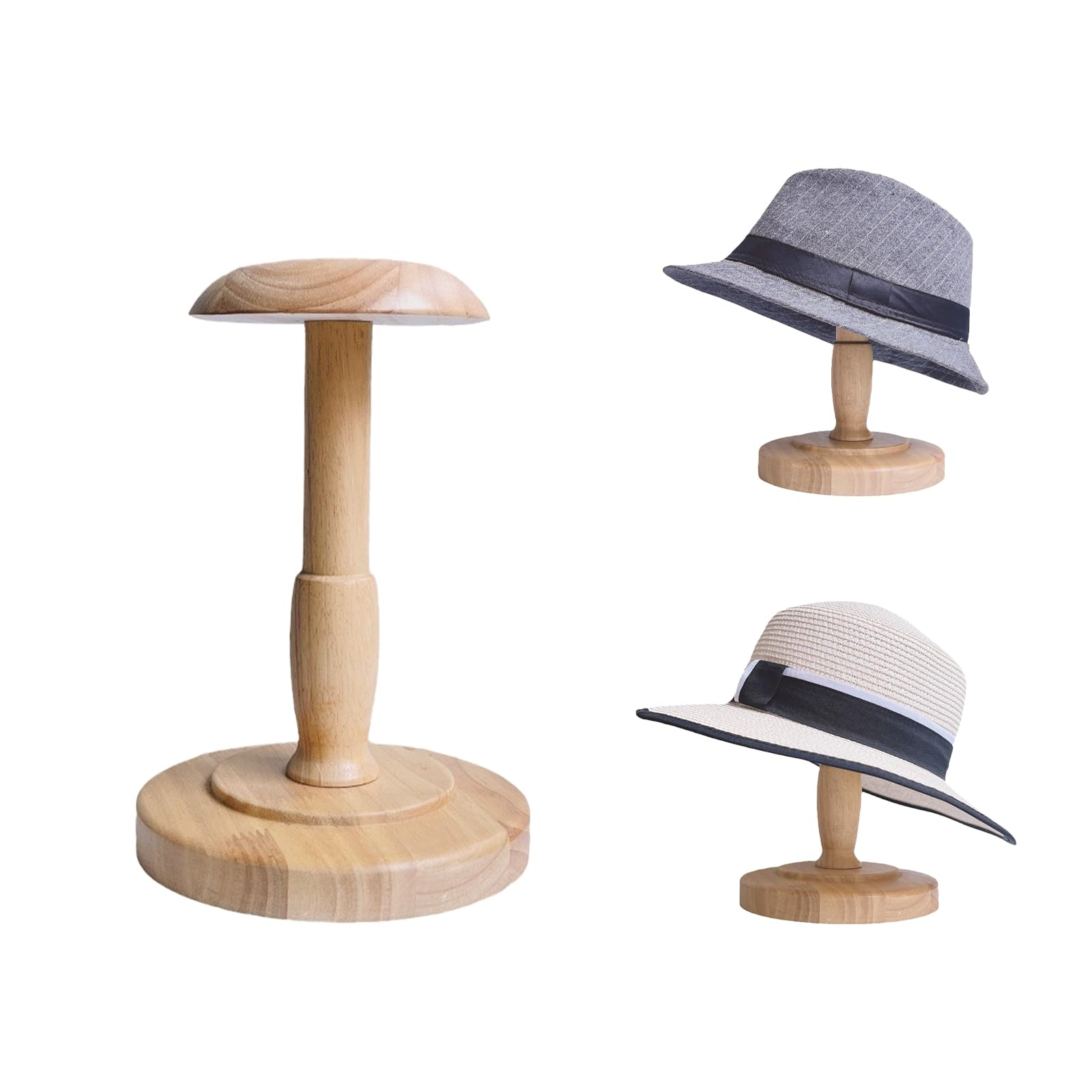 Amazon｜CHADWICK 帽子スタンド 木製 ナチュラルカラー Mサイズ 高さ