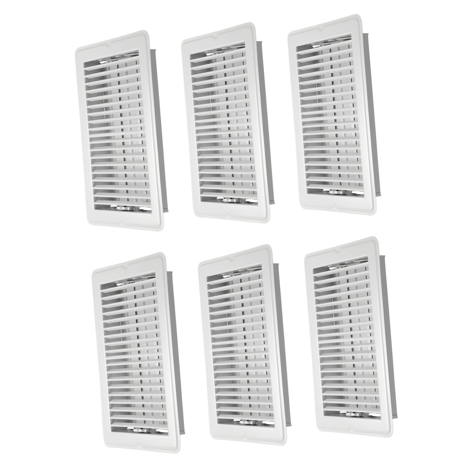 3 / 6pcs 4x10 Inch Floor Vent Covers Metal Air Registers Metal Floor Register Grilles Simple Installs for HVAC Systems Rustproof Register