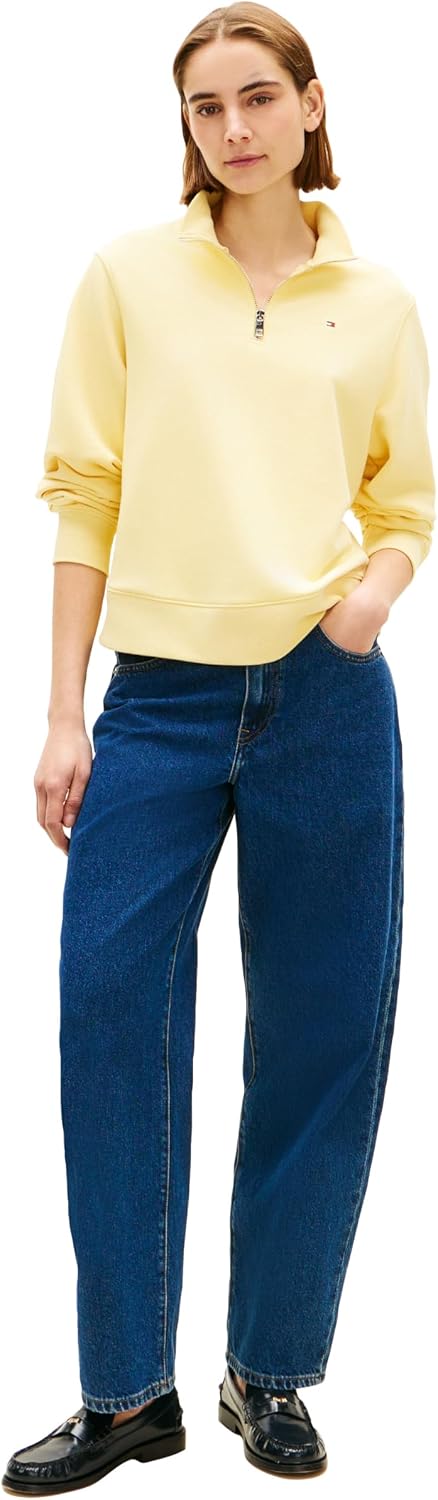 Tommy Hilfiger Women's Quarter Zip Pullover Sweatshirt