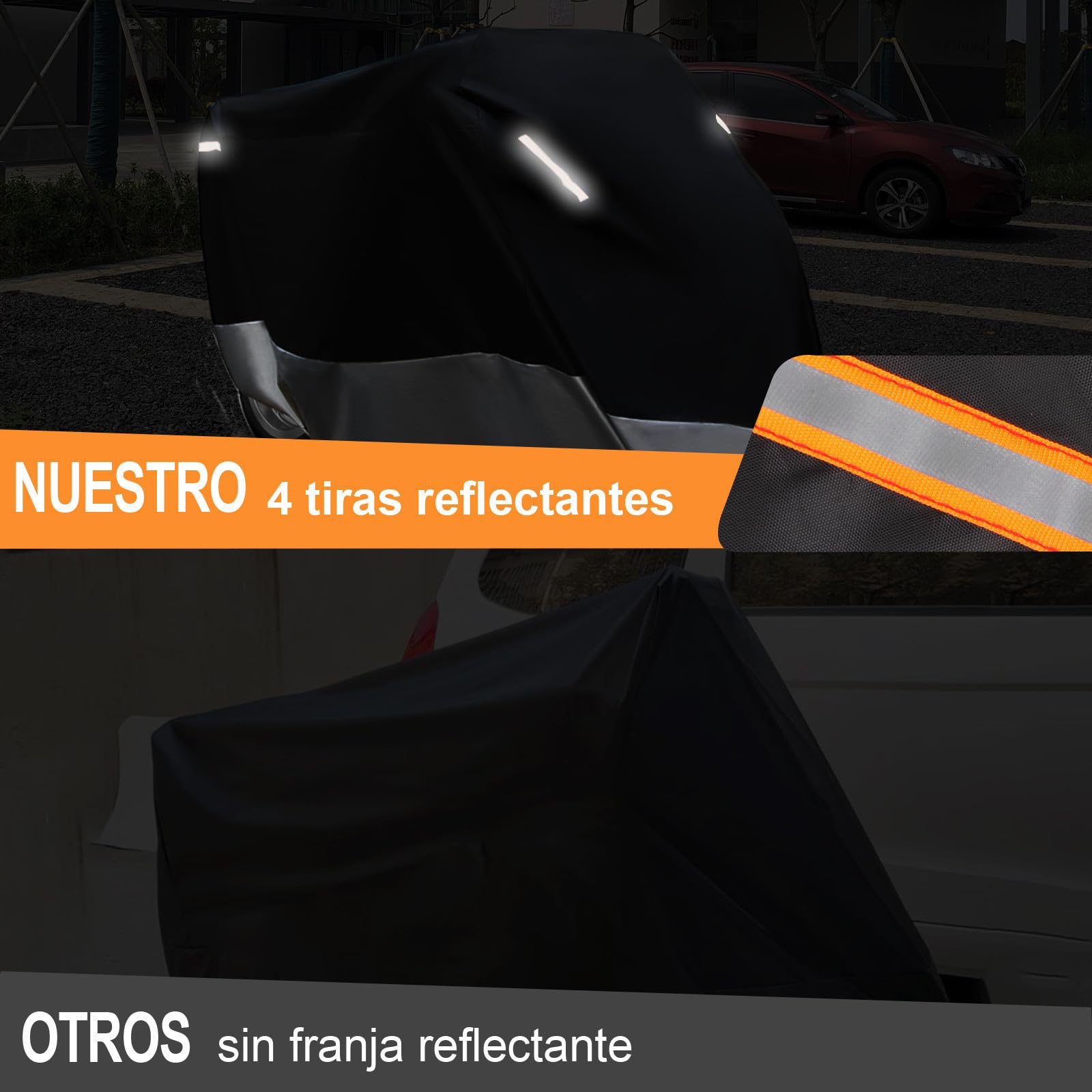 Funda para Moto 125 Exterior Impermeable, Protector Cubierta Scooter, 210D Funda Cubre Moto Universal para Motocicleta Scooter Vespa Grande Motocross XXL