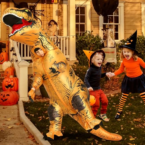 Inflatable Dinosaur Costume Kids Dinosaur Suit Blow up Full Body Dino Costume Boys Girls for Halloween Cosplay Party3