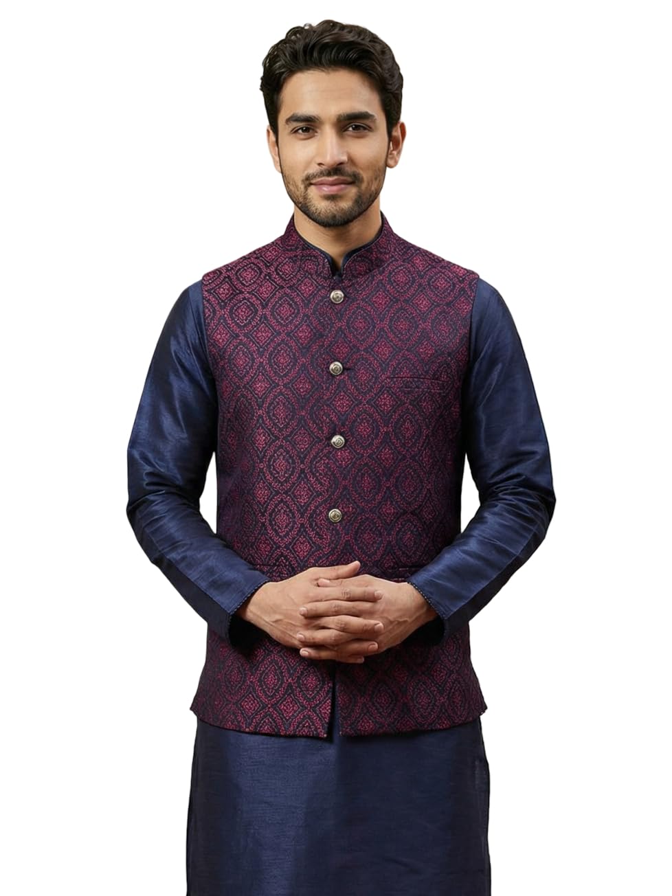 jompers Woven Design Nehru Jacket-picture-42