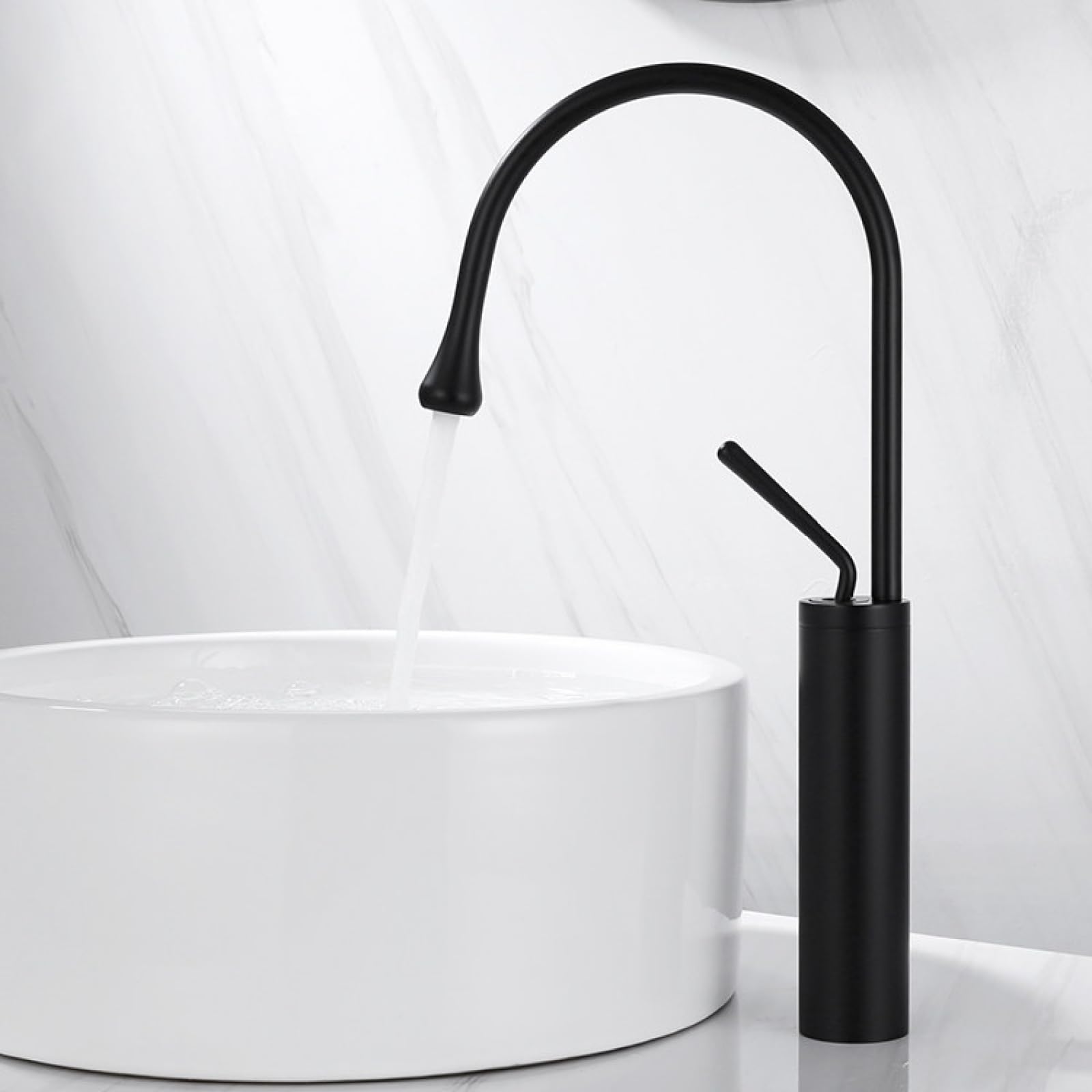 Rubinetto per Lavabo Dal Design Creativo In Ottone Nero