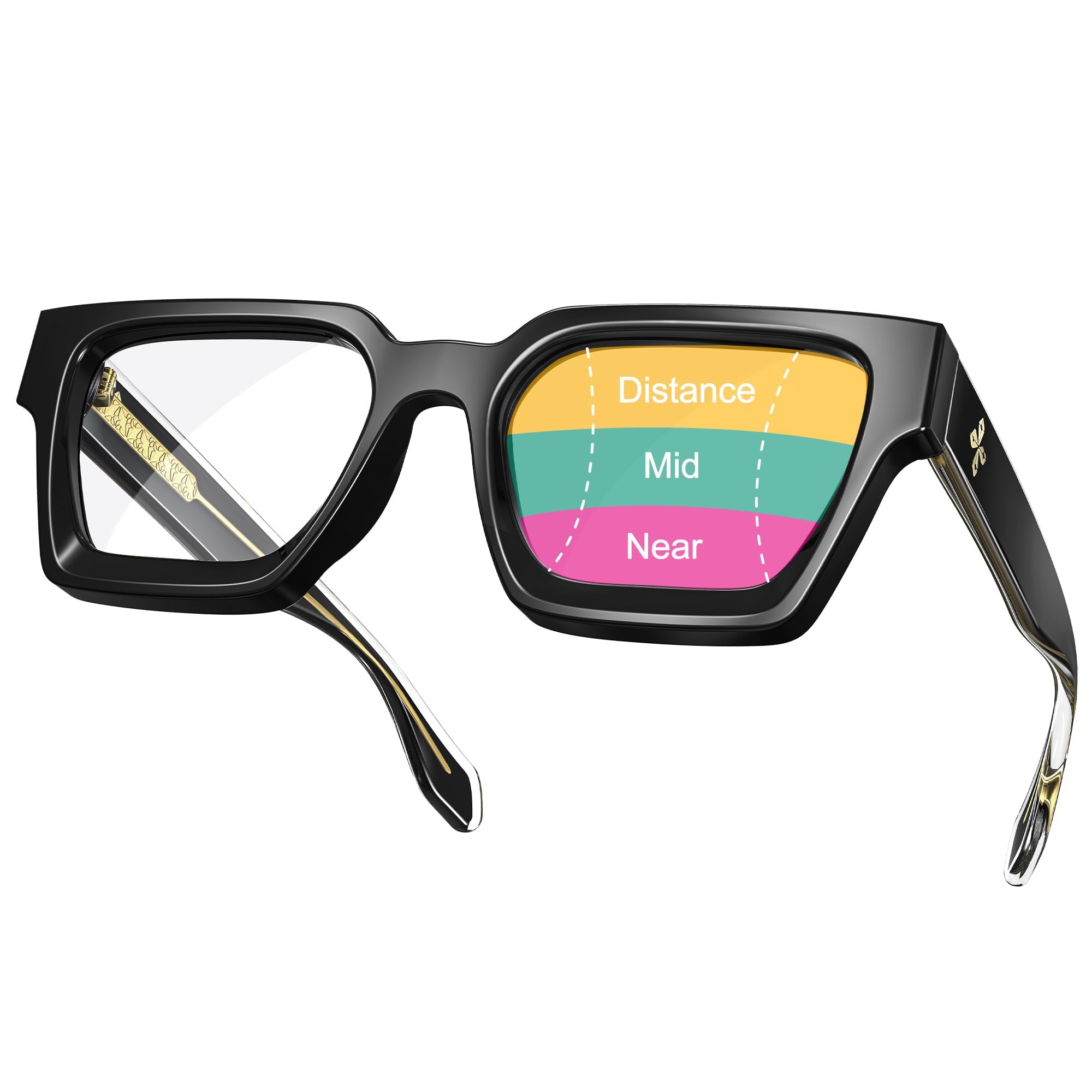 VISOONE Progressive Multifocal Anti-Fog Reading Glasses with Anti-Blue Light and UV Protection Readers Women and Men RIVER