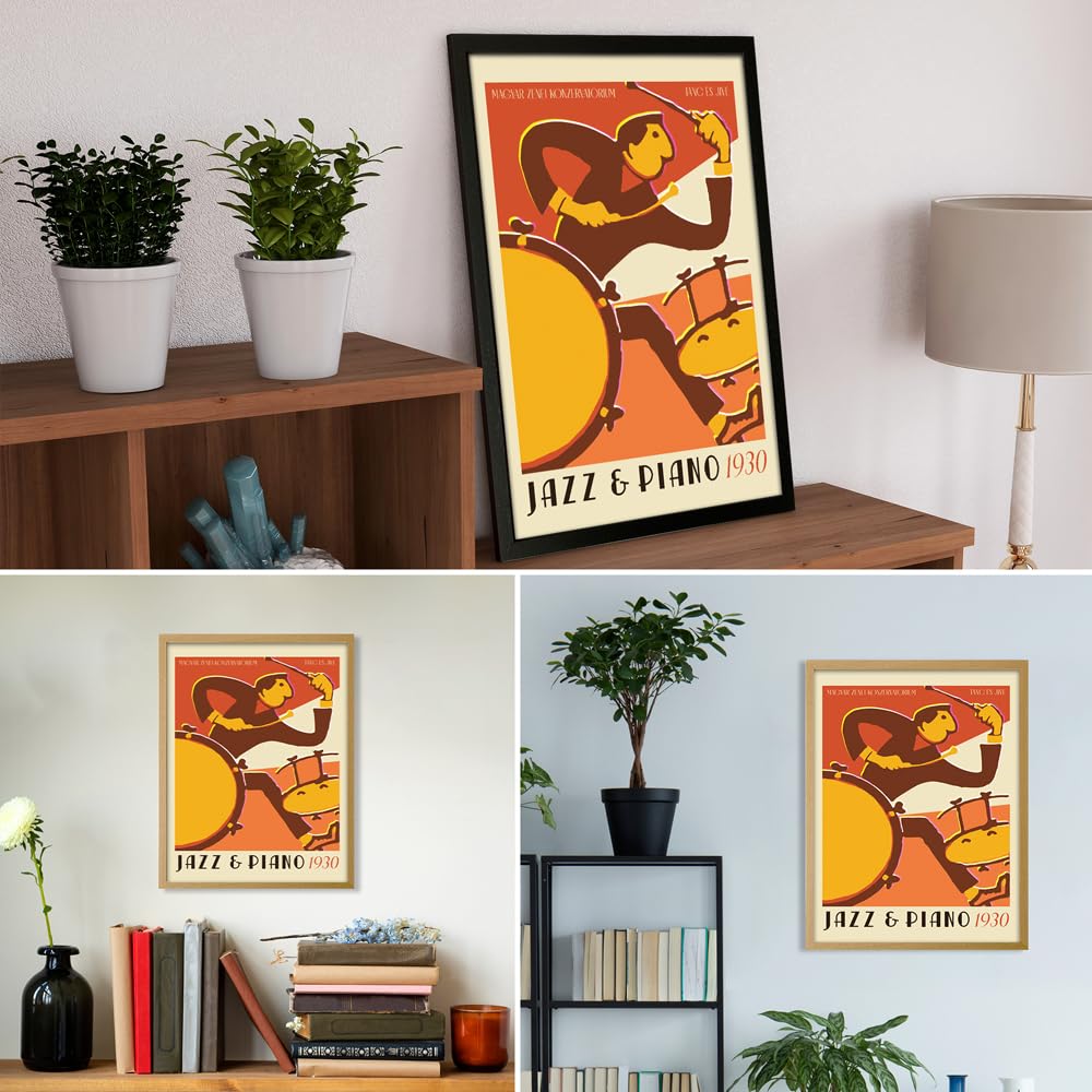 Amazon.com: Jazz and Piano Wall Art Exhibition Poster
