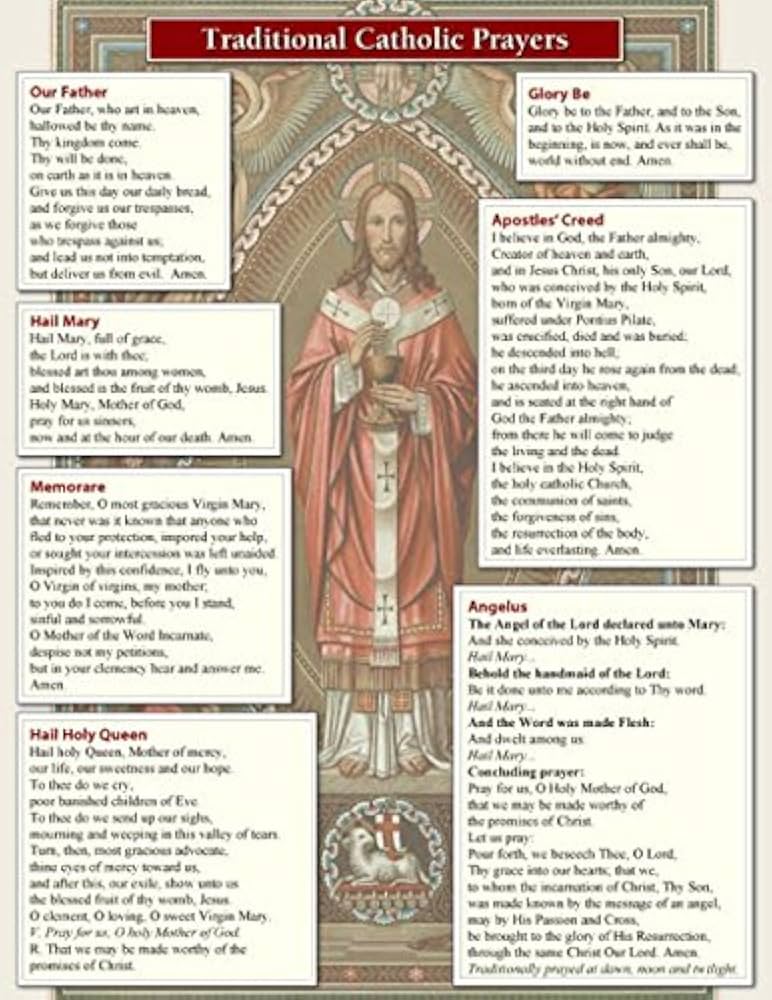 amazon-com-traditional-catholic-prayers-full-page-laminated-poster-11-x-8-5-inches-with-two-free-bonus-cards-included-office-products for Free Printable Printable Catholic Prayer Cards Amazon.com: Traditional Catholic Prayers Full Page LAMINATED Poster 11 x 8.5 Inches with Two Free Bonus Cards Included : Office Products for Free Printable Printable Catholic Prayer Cards