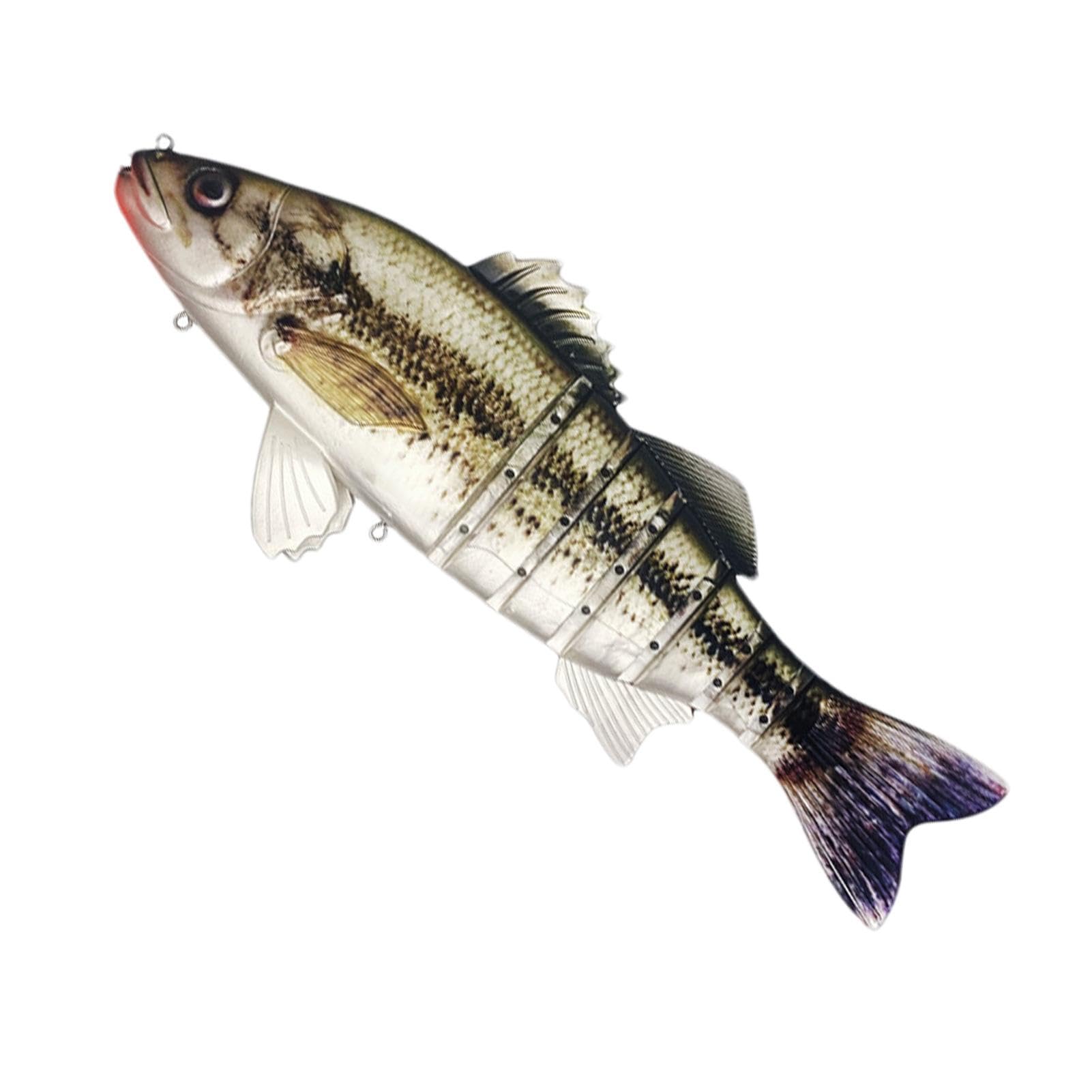 Esche da pesca con esche artificiali, Esche da pesca con esche artificiali in acqua salata | Esche da pesca d'acqua - Esche da pesca per spigola, esche multi-snodate da 15 pollici per spigola, esche d
