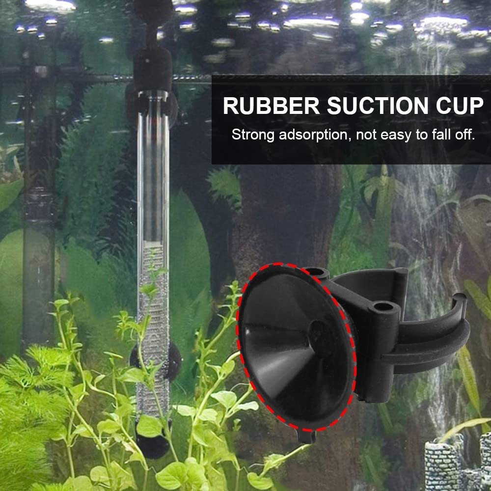 DONGKER 10 PCS Ventouses Chauffantes pour Aquarium, Lampe de Plongée Ventouse Gel de Silice Ventouse avec Clips pour Fish Tank