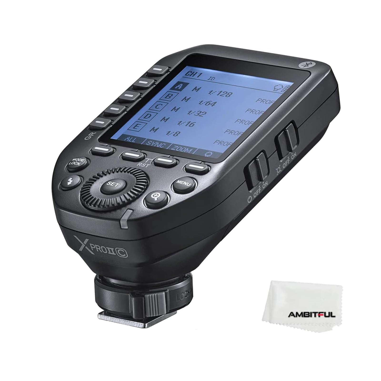 GODOX XproII-C 2.4G TTL bezprzewodowy wyzwalacz lampy błyskowej XProIIC wyzwalacz autoflash 1/8000s HSS duży ekran LCD 32 kanały 16 grup zamiennik dla aparatów Canon