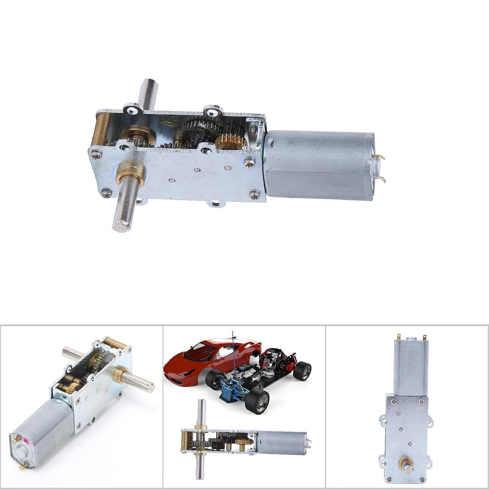 Motoriduttore a vite senza fine ad alta torsione compatto potente 12V 0,5A WGF18055 per espositori tende elettriche robot e artigianato fai-da-te (12V7,5 giri)