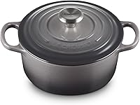 Vista 51 de Le Creuset Horno holandés redondo de hierro fundido esmaltado, 4.5 cuartos de galón, Marsella