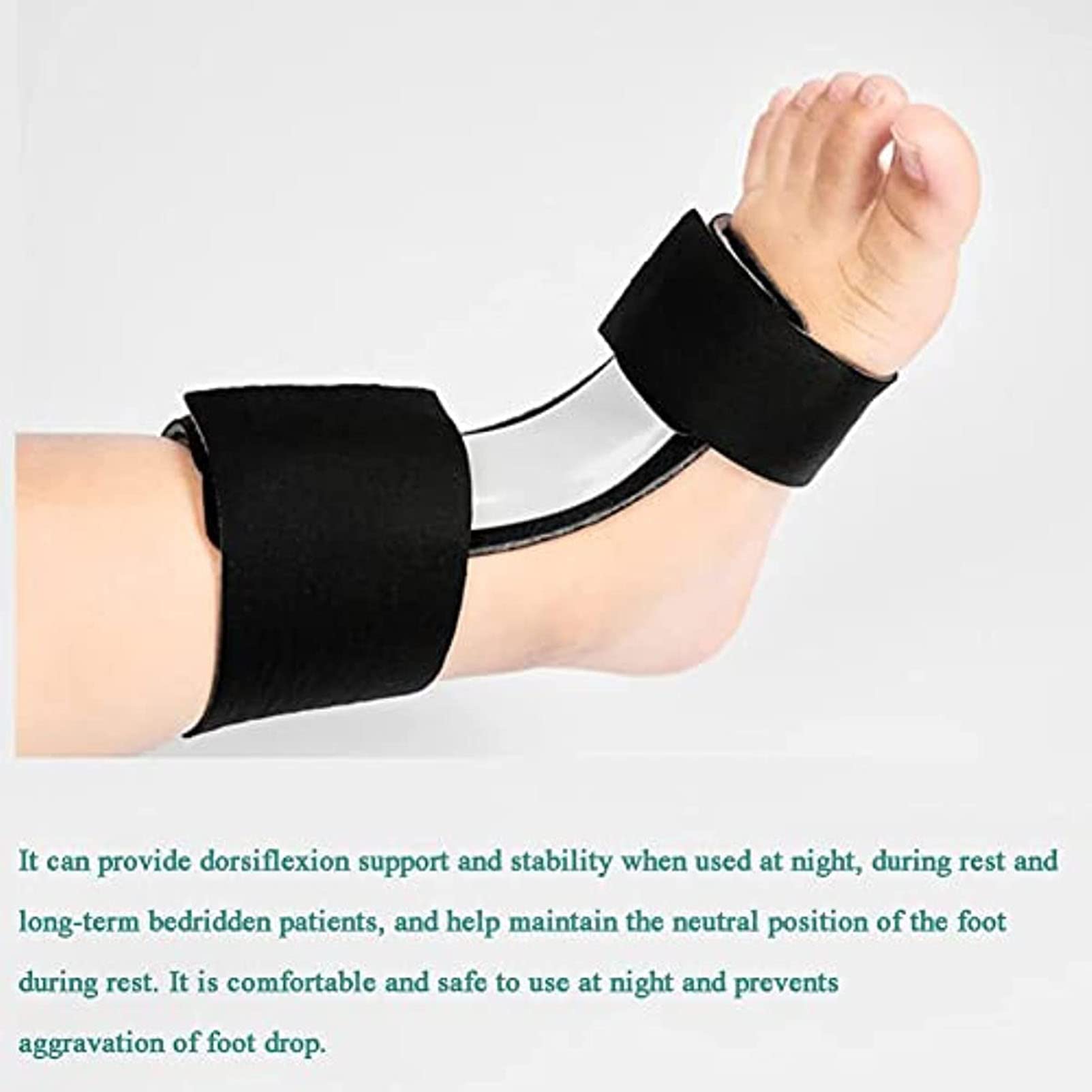 Férula ortopédica para pie caído, férulas para fascitis plantar, férula nocturna para pies para niños, ortesis de tobillo AFO para fascitis plantar que mejora la marcha, alivio eficaz del dolor