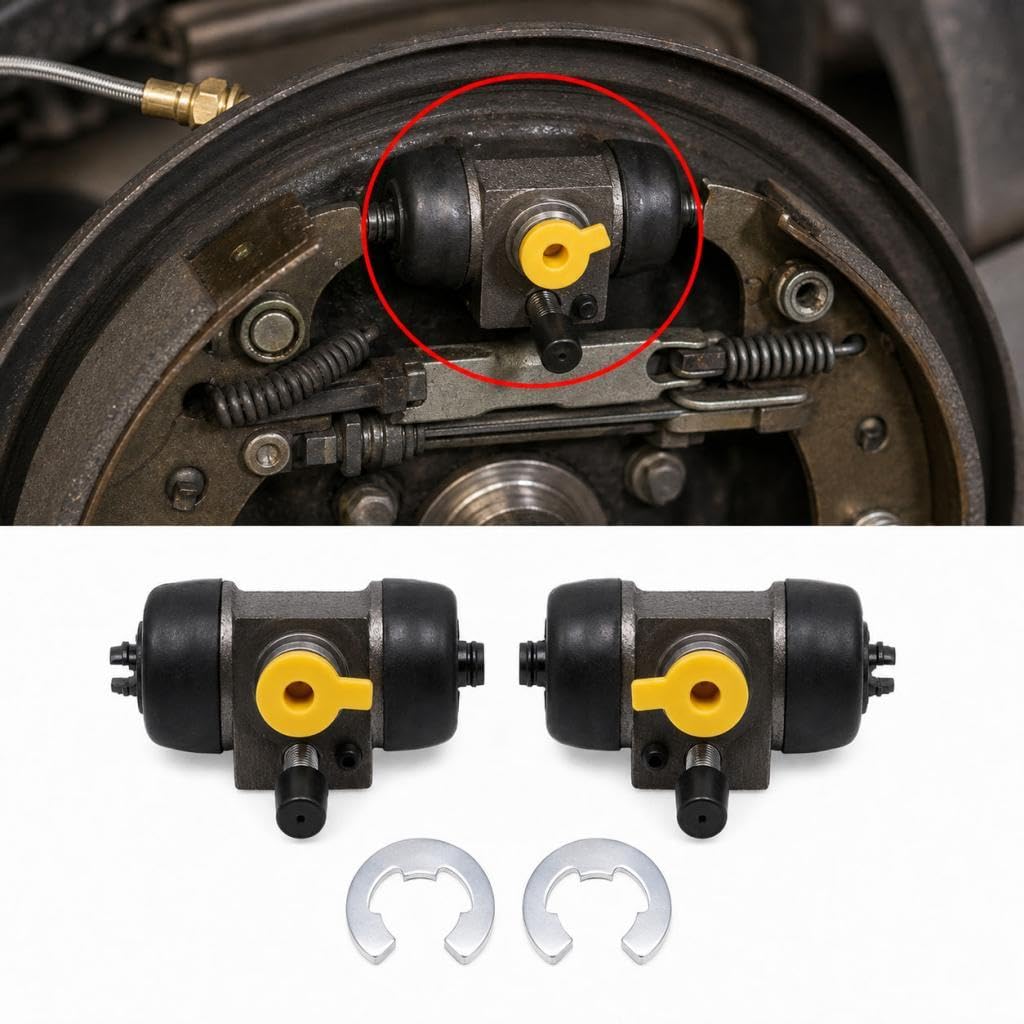 Cilindro Freno Posteriore Ricambio Componenti Accessori Auto Facilità Installazione in Metallo Resistente Adatto per Manutenzione Veicoli Classici